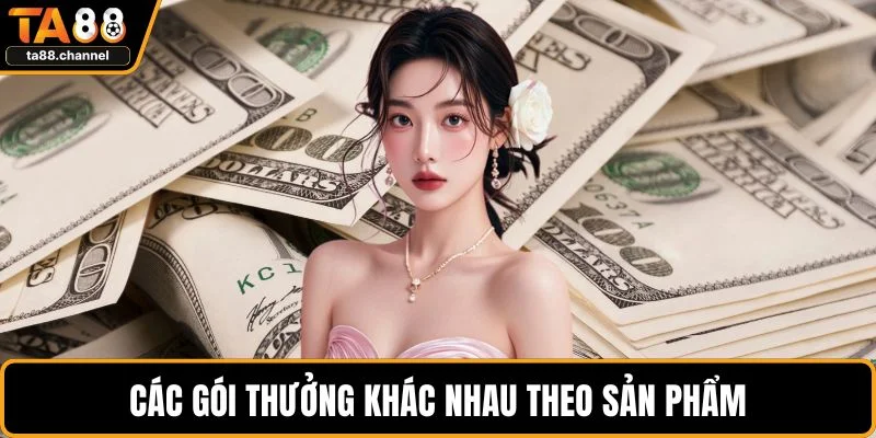 Thưởng Nạp Đầu TA88 Cực Hot Dành Cho Newbie Mới Chơi 3 Các gói thưởng khác nhau theo sản phẩm